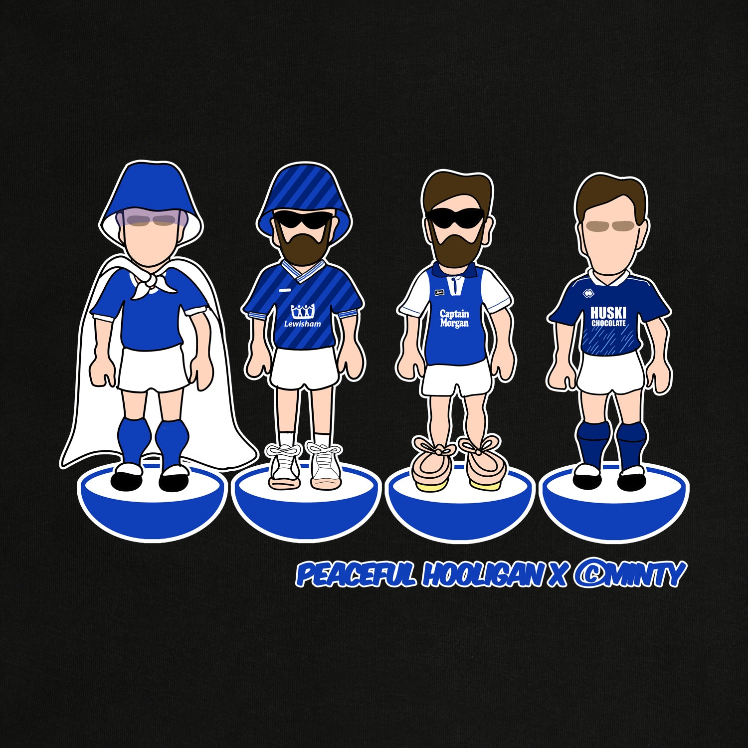 The Den Subbuteo Hoodie Black - Peaceful Hooligan 