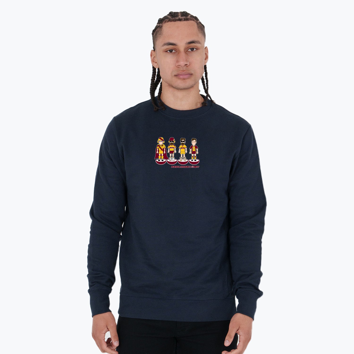 Motherwell Subbuteo Sweatshirt Navy - Peaceful Hooligan 