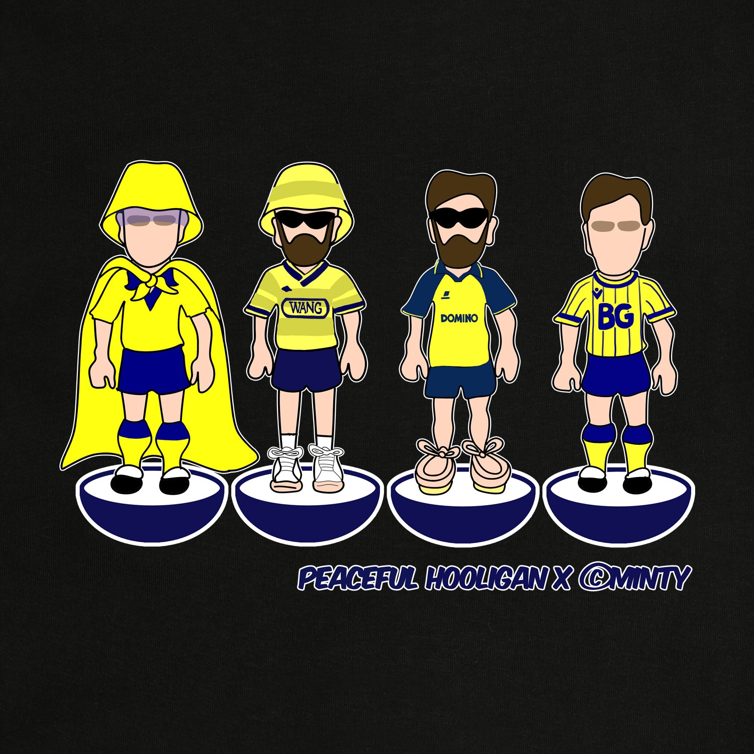 Oxford Subbuteo Sweatshirt Black - Peaceful Hooligan 