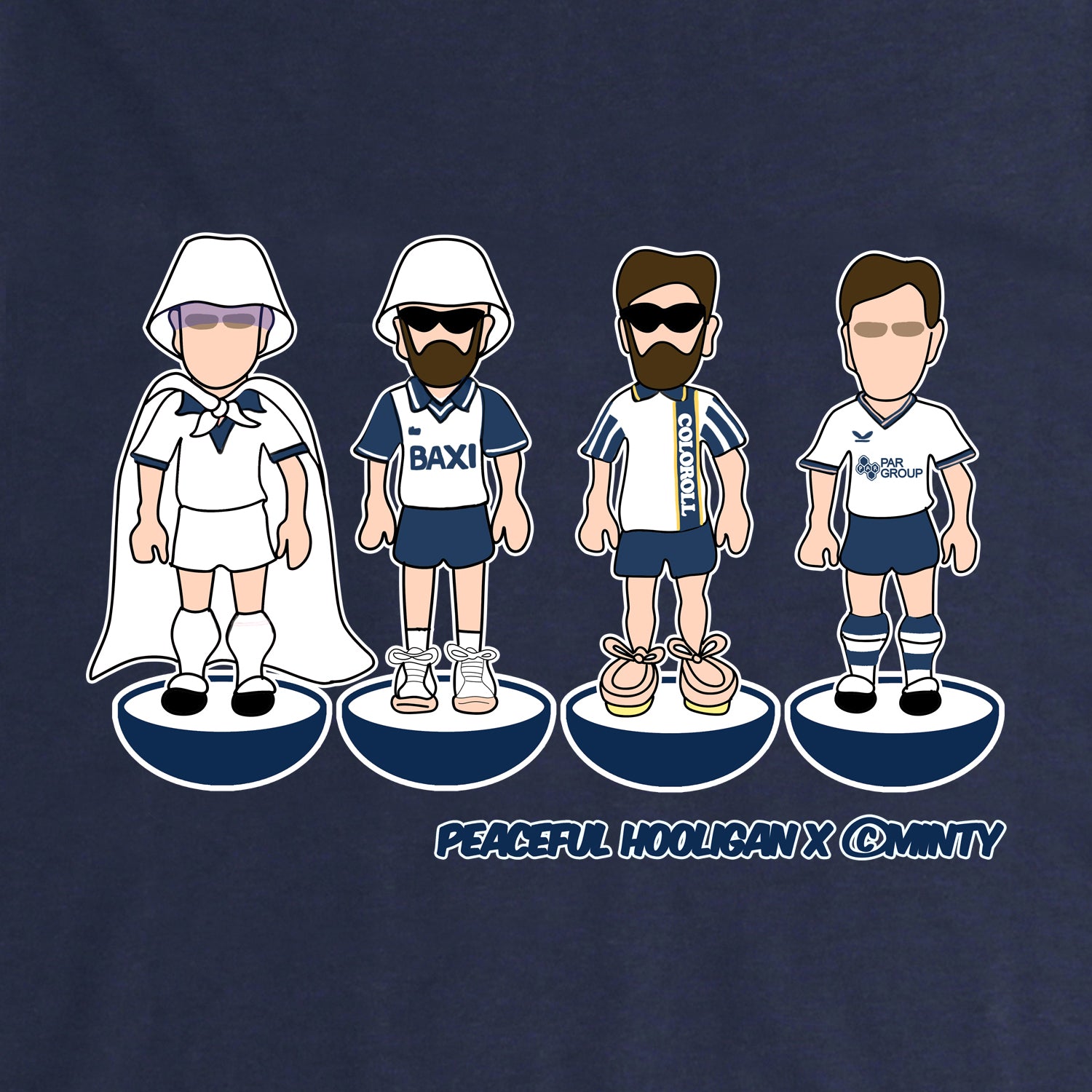 Preston Subbuteo Sweatshirt Navy - Peaceful Hooligan 