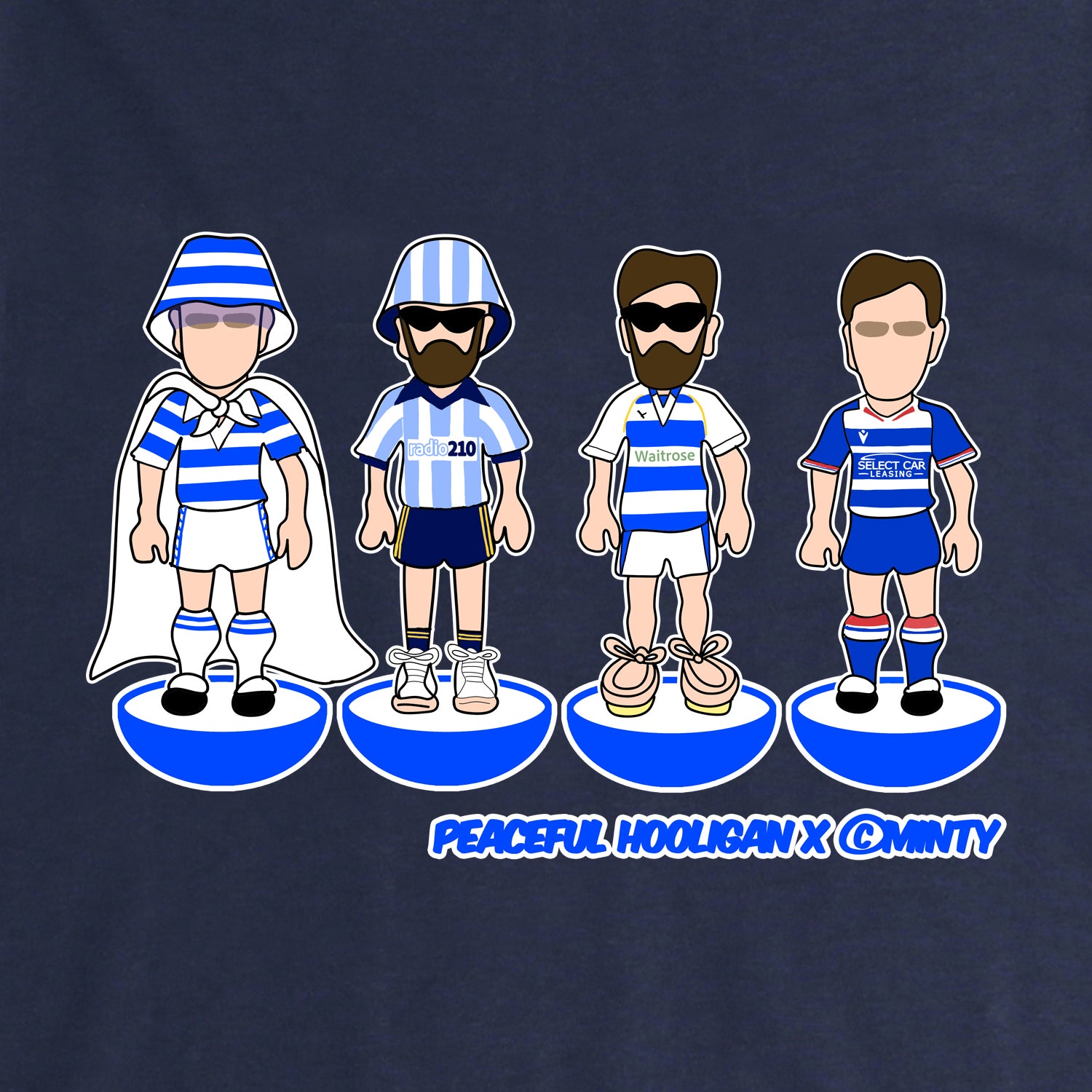 Reading Subbuteo Sweatshirt Navy - Peaceful Hooligan 