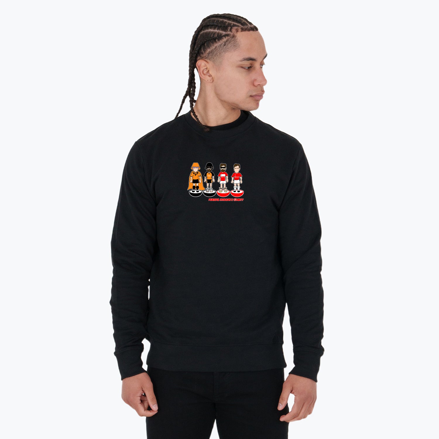 Salford Subbuteo Sweatshirt Black - Peaceful Hooligan 