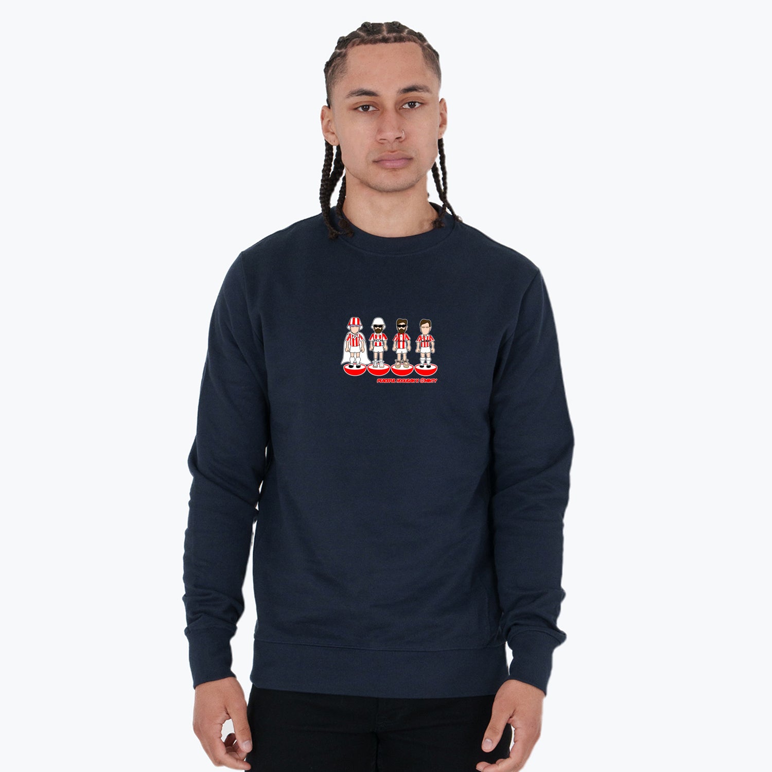 Stoke Subbuteo Sweatshirt Navy - Peaceful Hooligan 