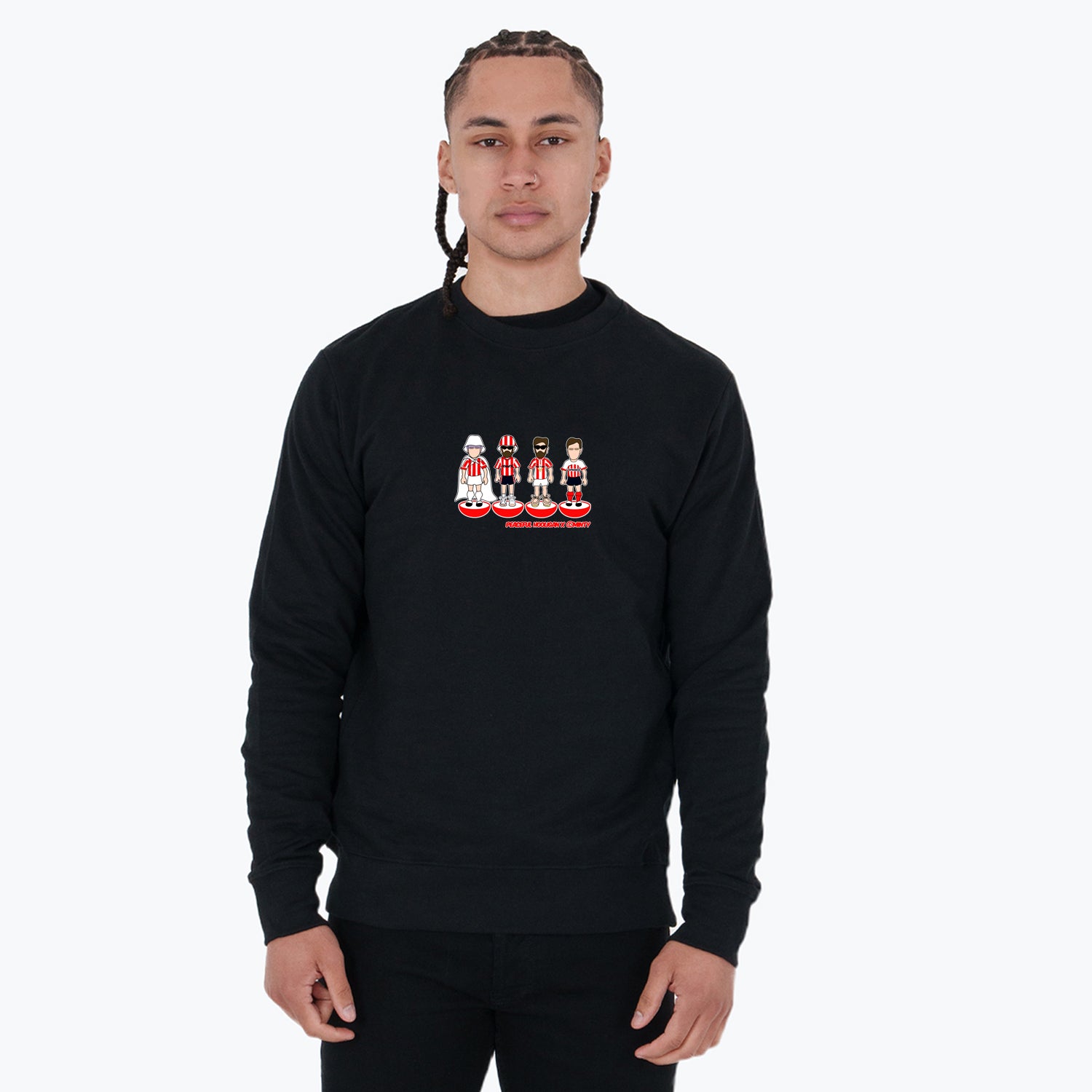 Sunderland Subbuteo Sweatshirt Black - Peaceful Hooligan 
