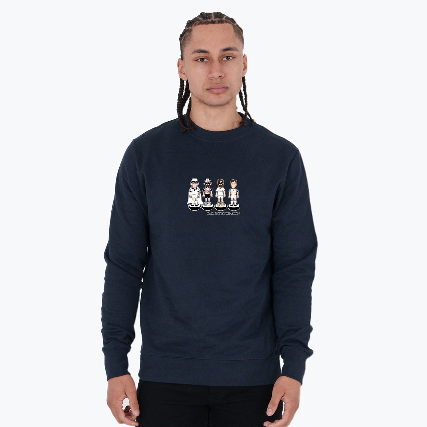 Swansea Subbuteo Sweatshirt Navy - Peaceful Hooligan 