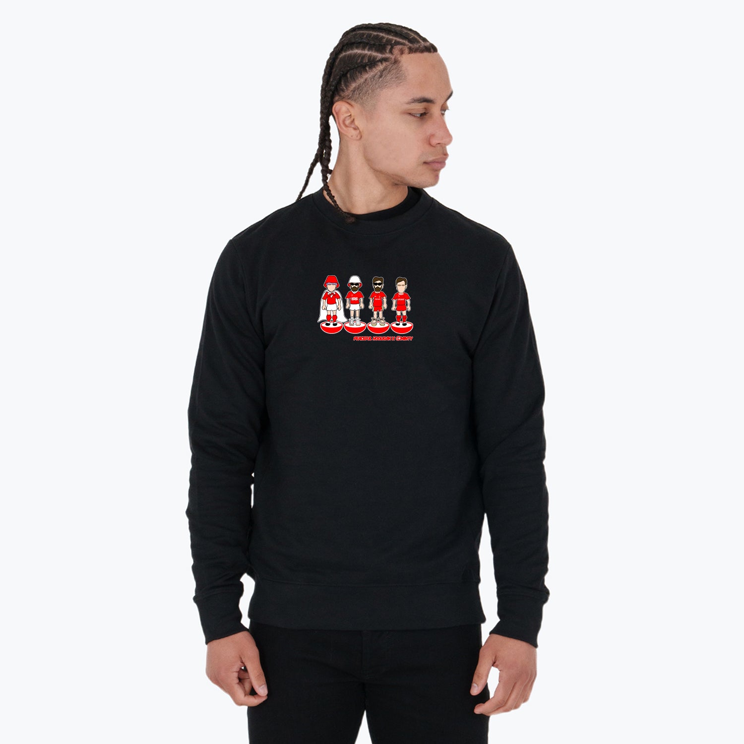 Swindon Subbuteo Sweatshirt Black - Peaceful Hooligan 