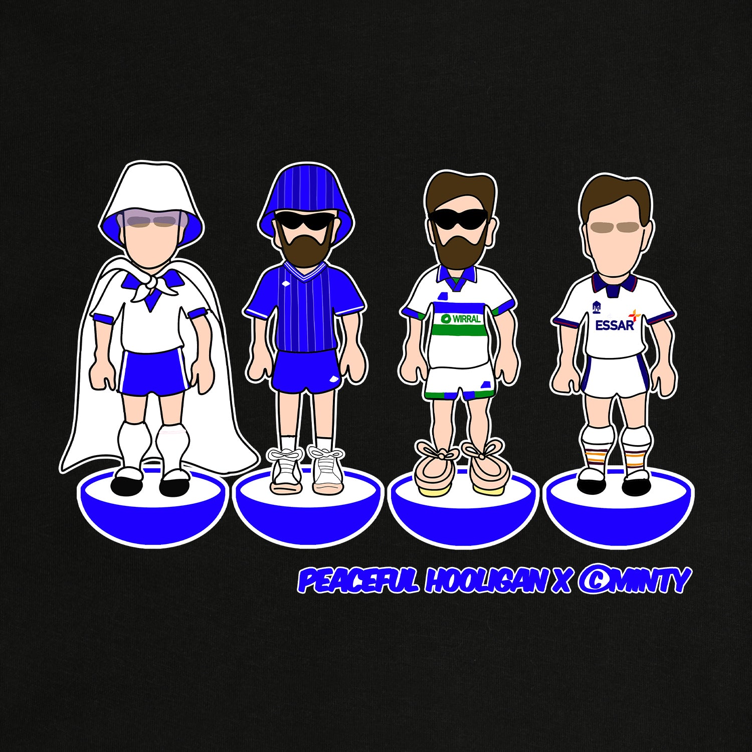 Tranmere Subbuteo Sweatshirt Black - Peaceful Hooligan 