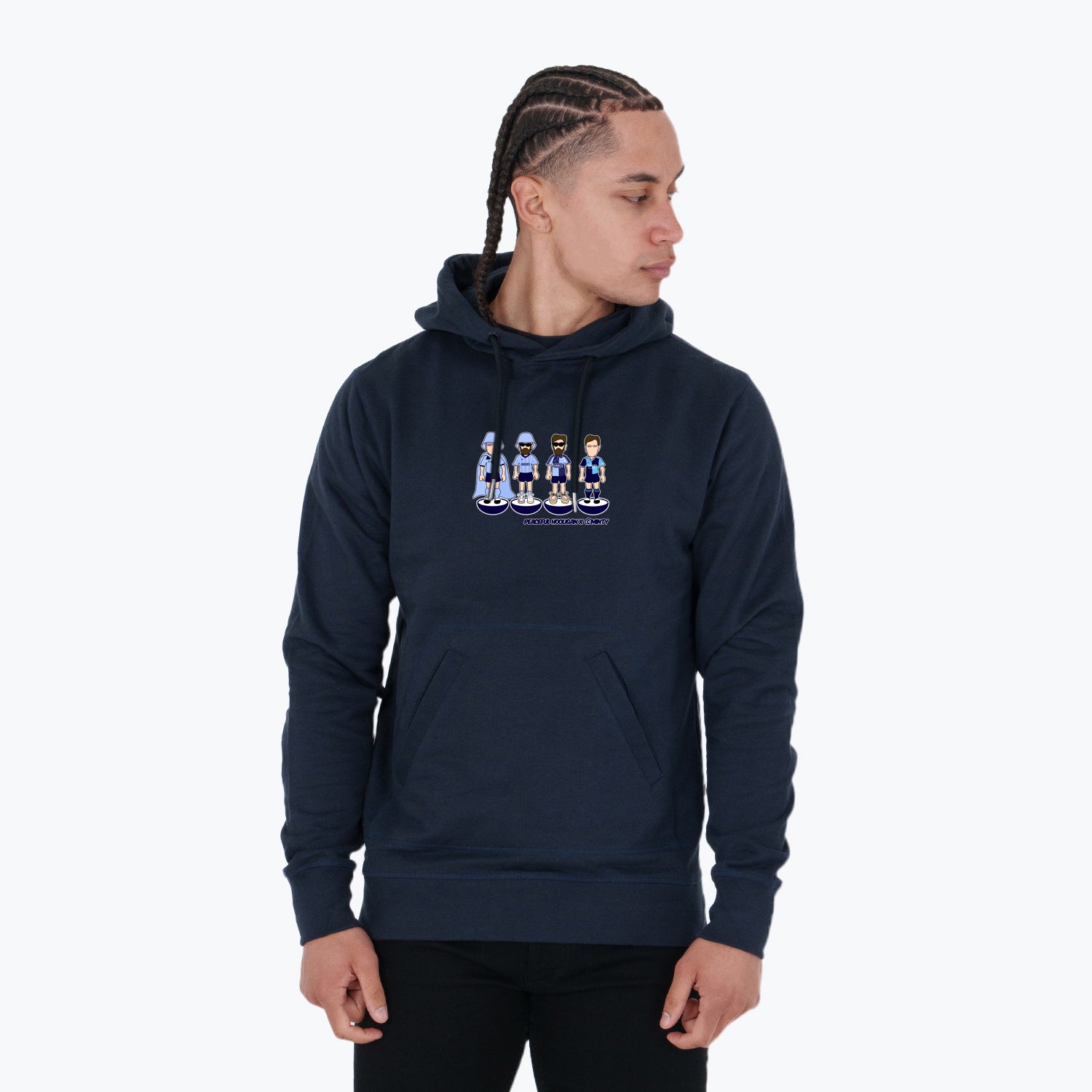 Wycombe Subbuteo Hoodie Navy - Peaceful Hooligan 