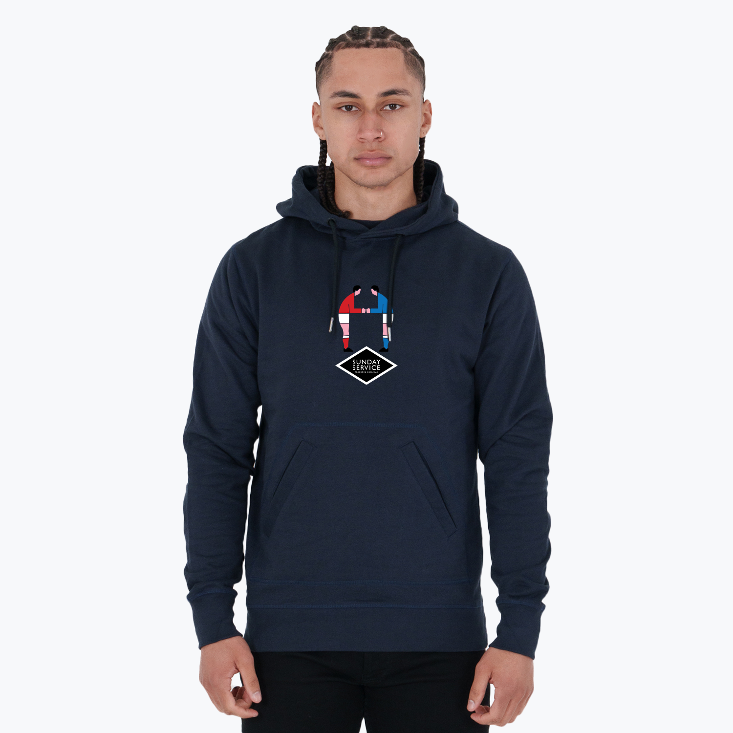 Sunday Service Hoodie Navy - Peaceful Hooligan 