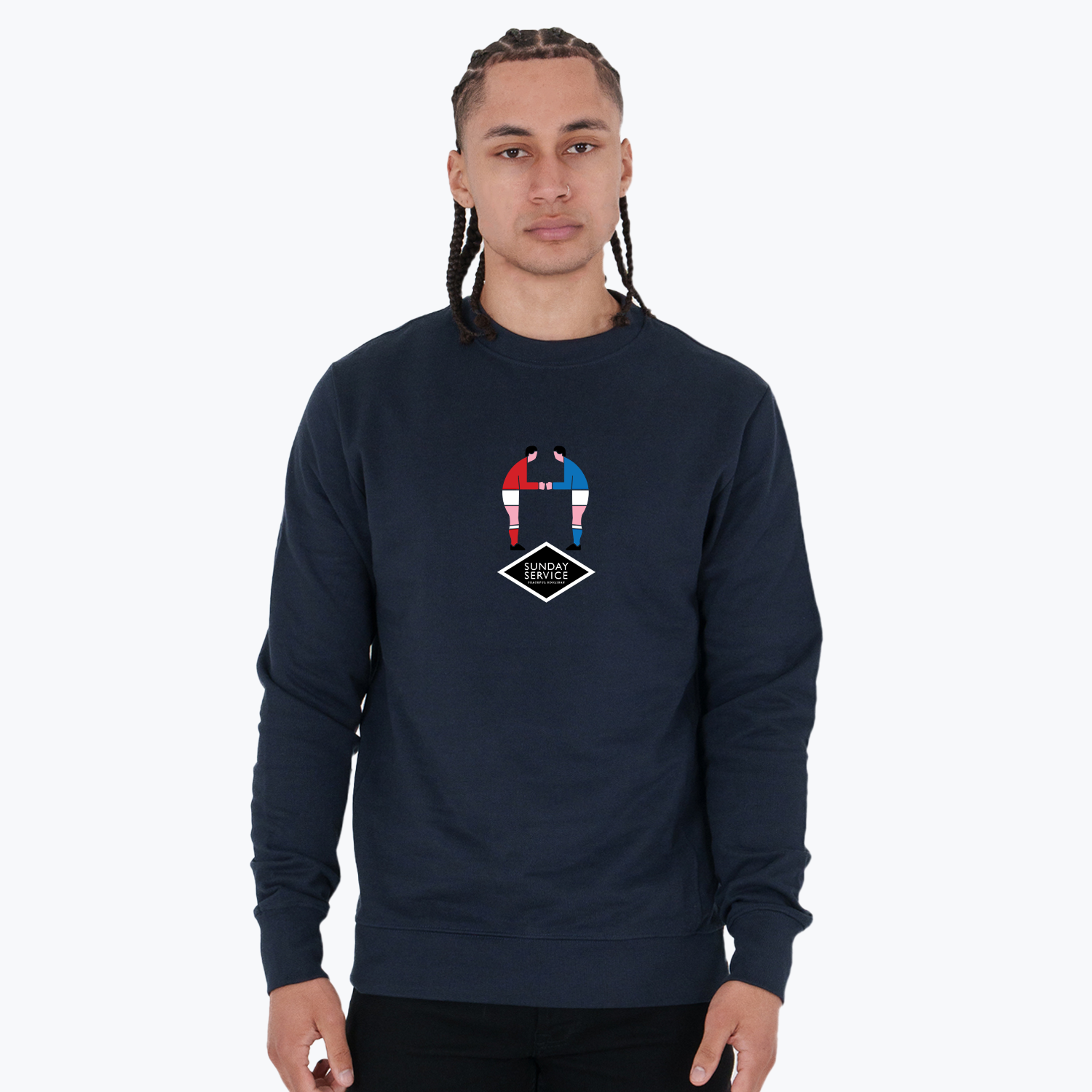 Sunday Service Sweatshirt Navy - Peaceful Hooligan 