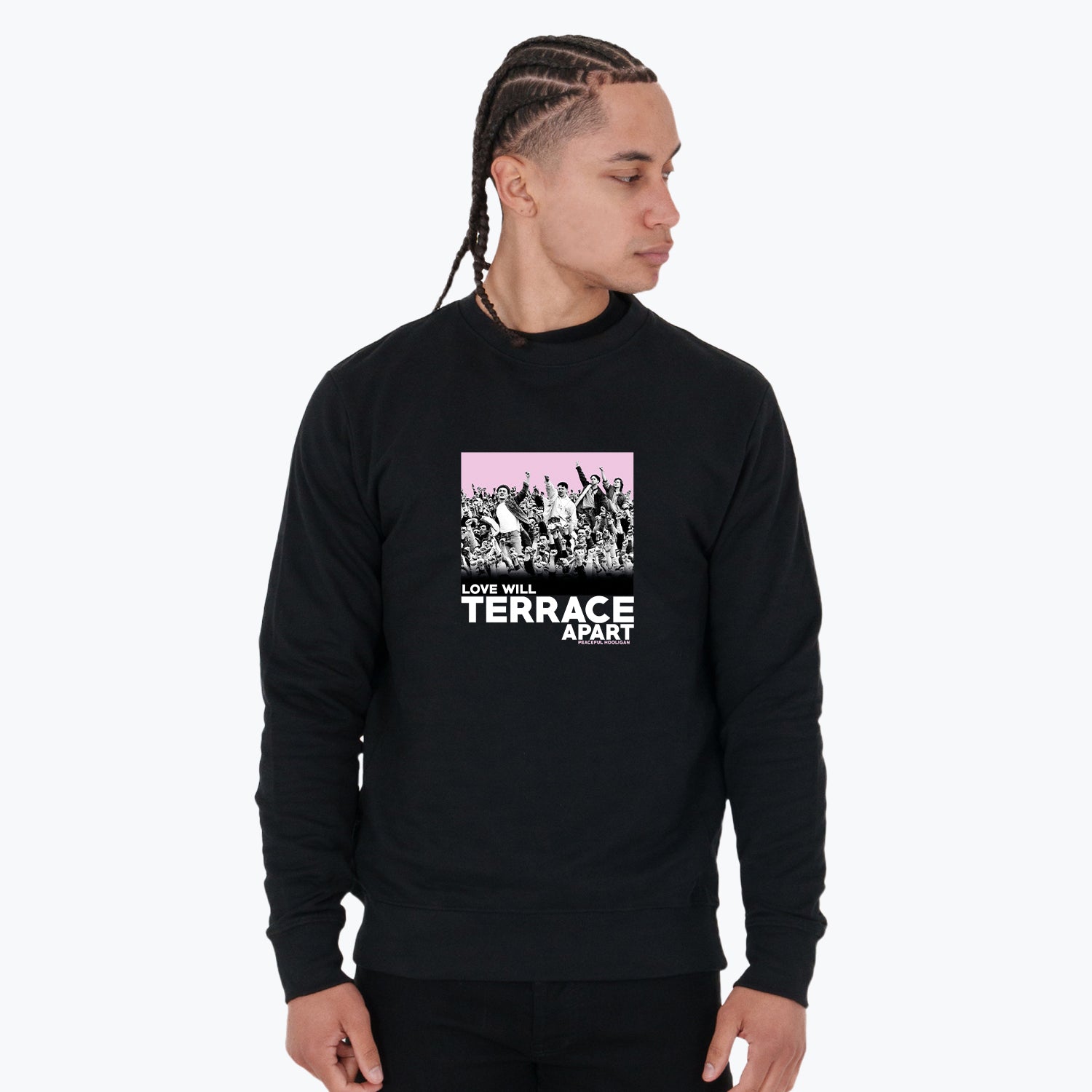 Terrace Apart Sweatshirt Black - Peaceful Hooligan 
