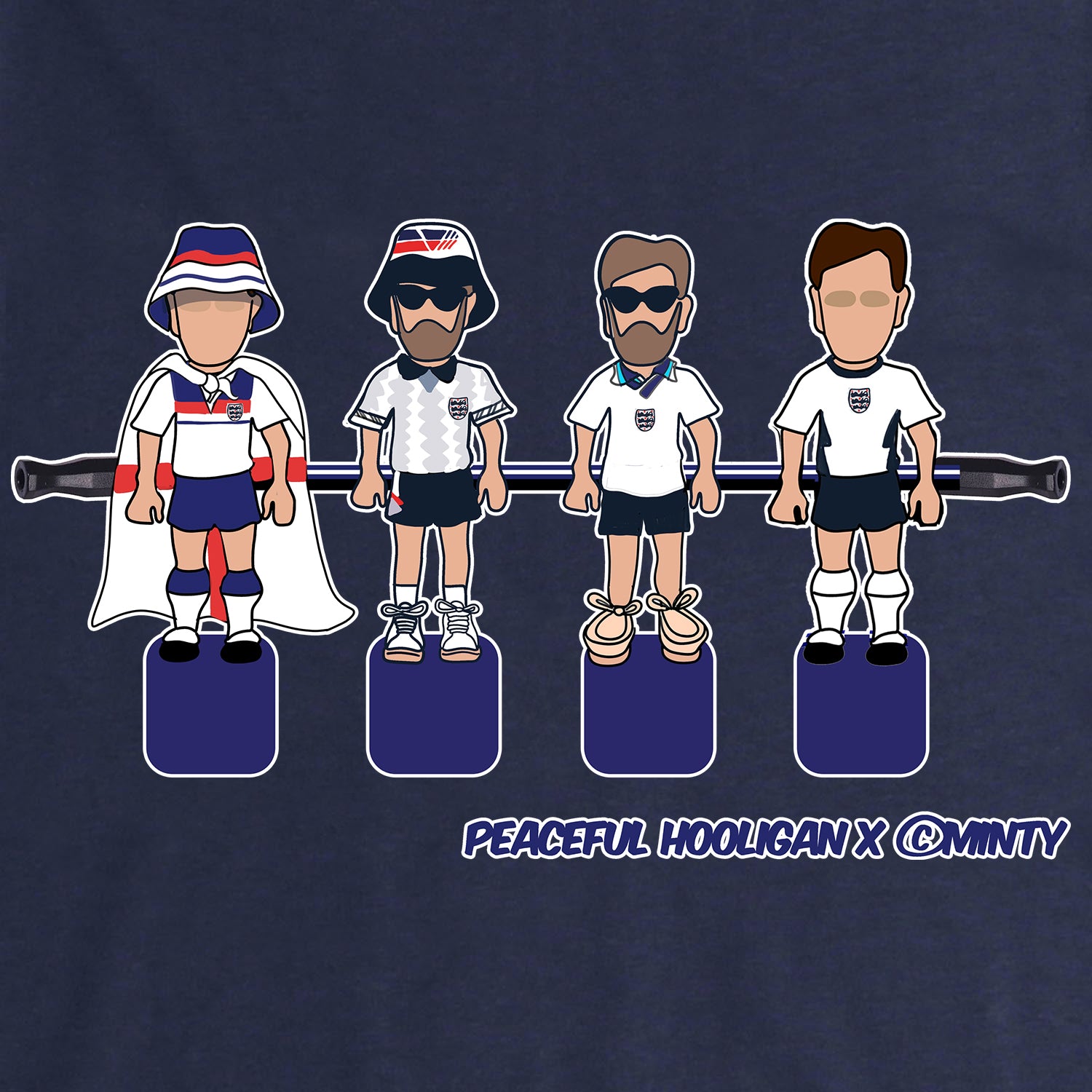 England Foosball Hoodie Navy