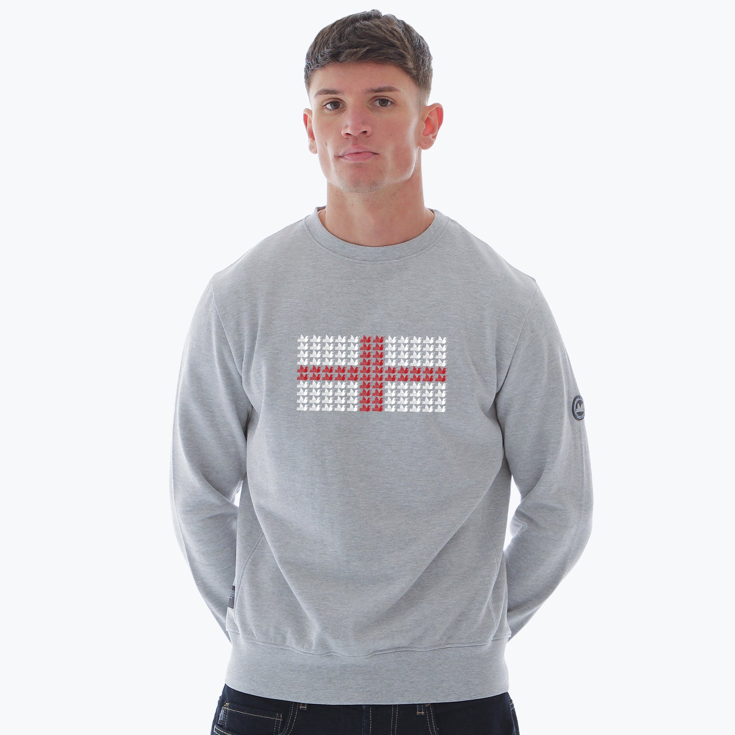England Multi Dove Sweatshirt Marl Grey
