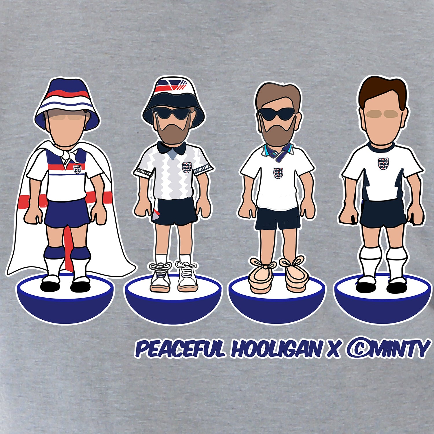 England Subbuteo Hoodie Marl Grey