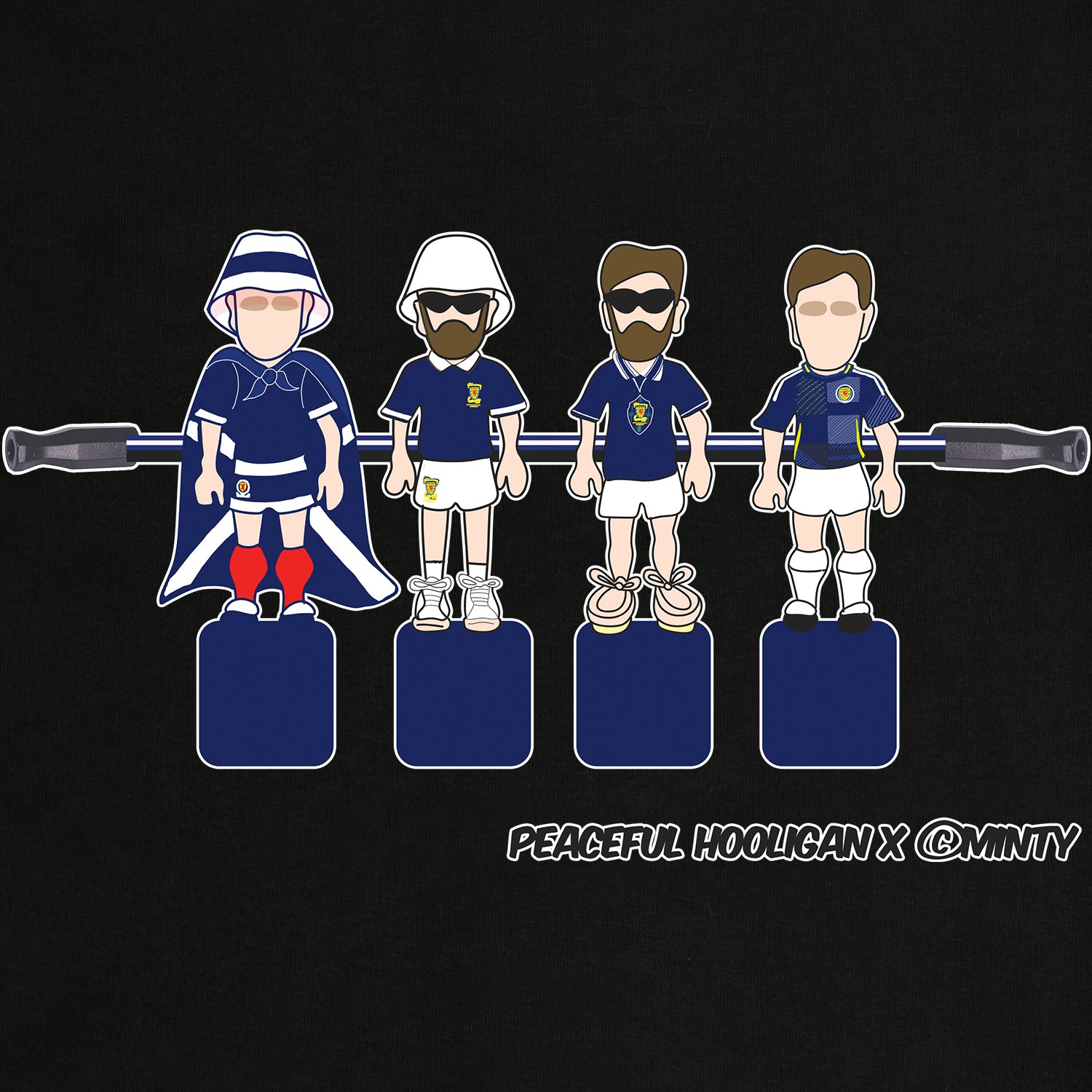 Scotland Foosball Hoodie Black