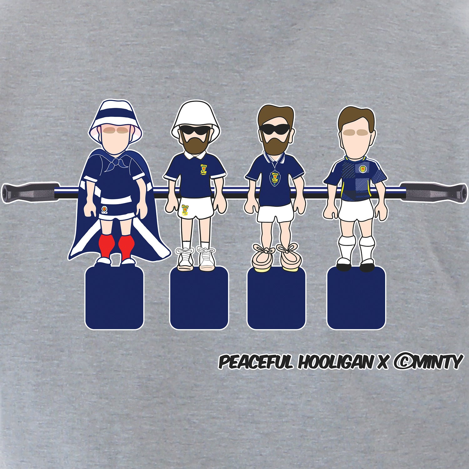 Scotland Foosball Hoodie Marl Grey