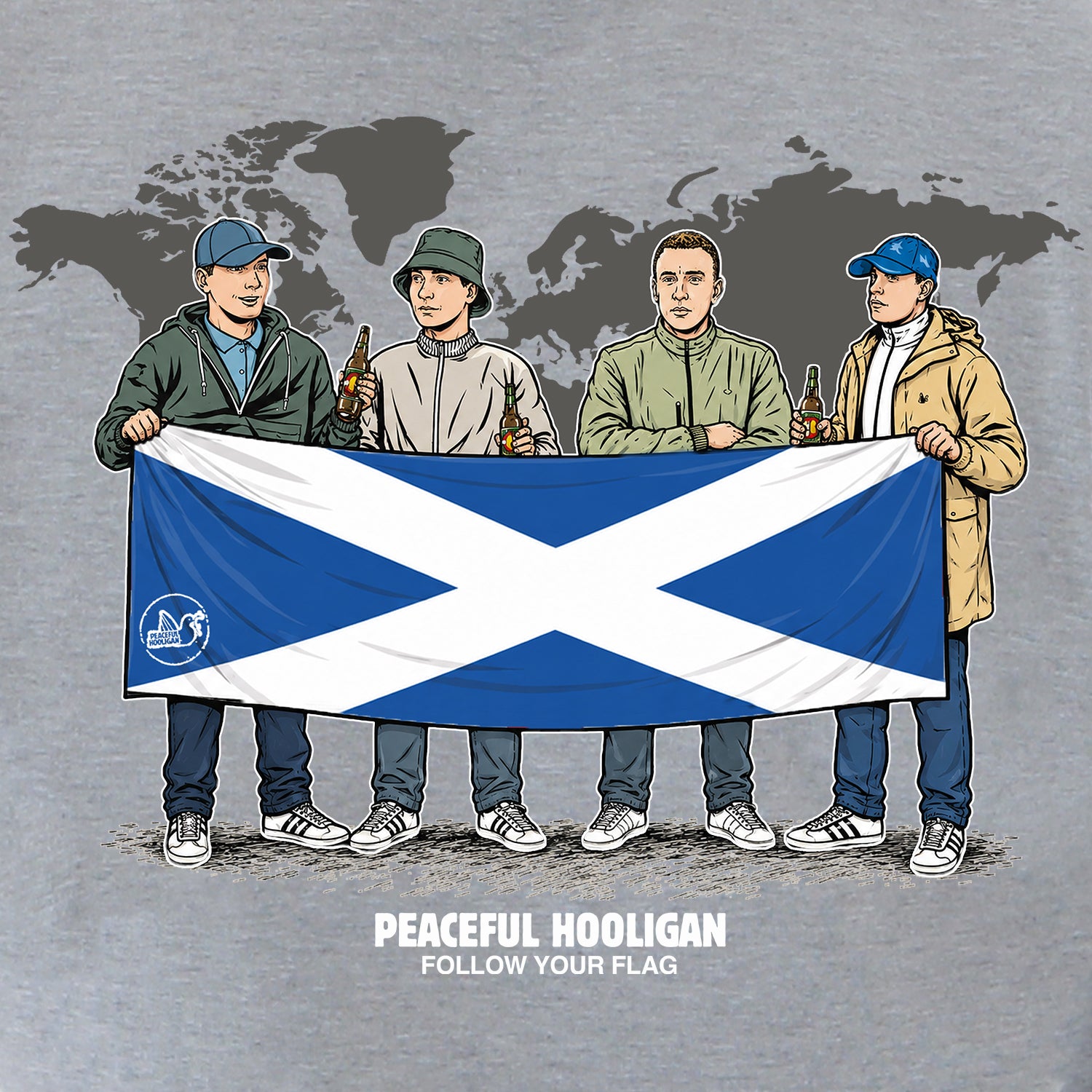 Scotland World Tour Hoodie Marl Grey