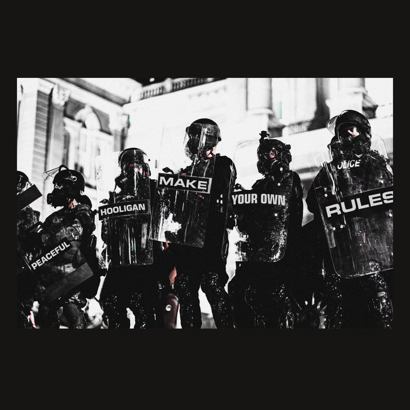 Riot Rules Sweatshirt Black - Peaceful Hooligan 