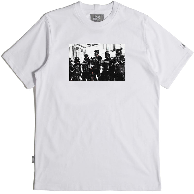 Riot Rules T-Shirt White - Peaceful Hooligan 