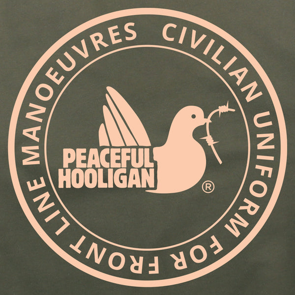 Cup Print Hoodie Print Artwork Olive - Peaceful Hooligan 