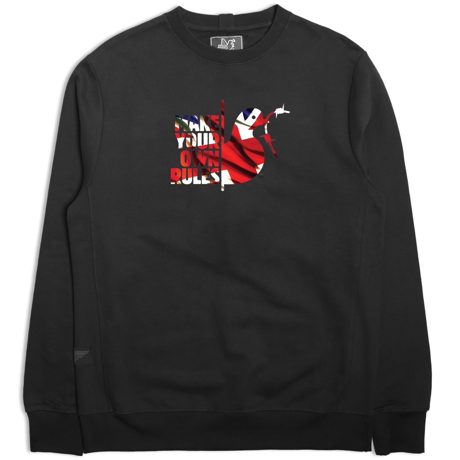 Union Sweatshirt Black Black - Peaceful Hooligan 
