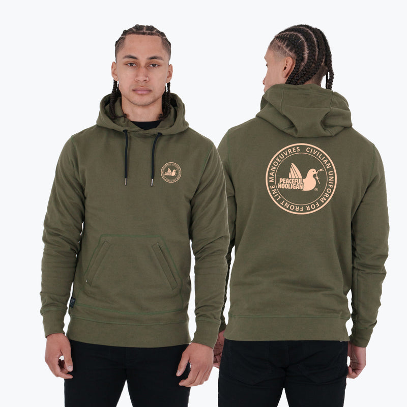 Cup Hoodie Olive - Peaceful Hooligan 