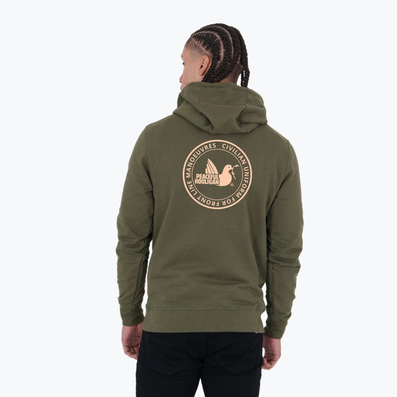 Cup Hoodie Olive - Peaceful Hooligan 