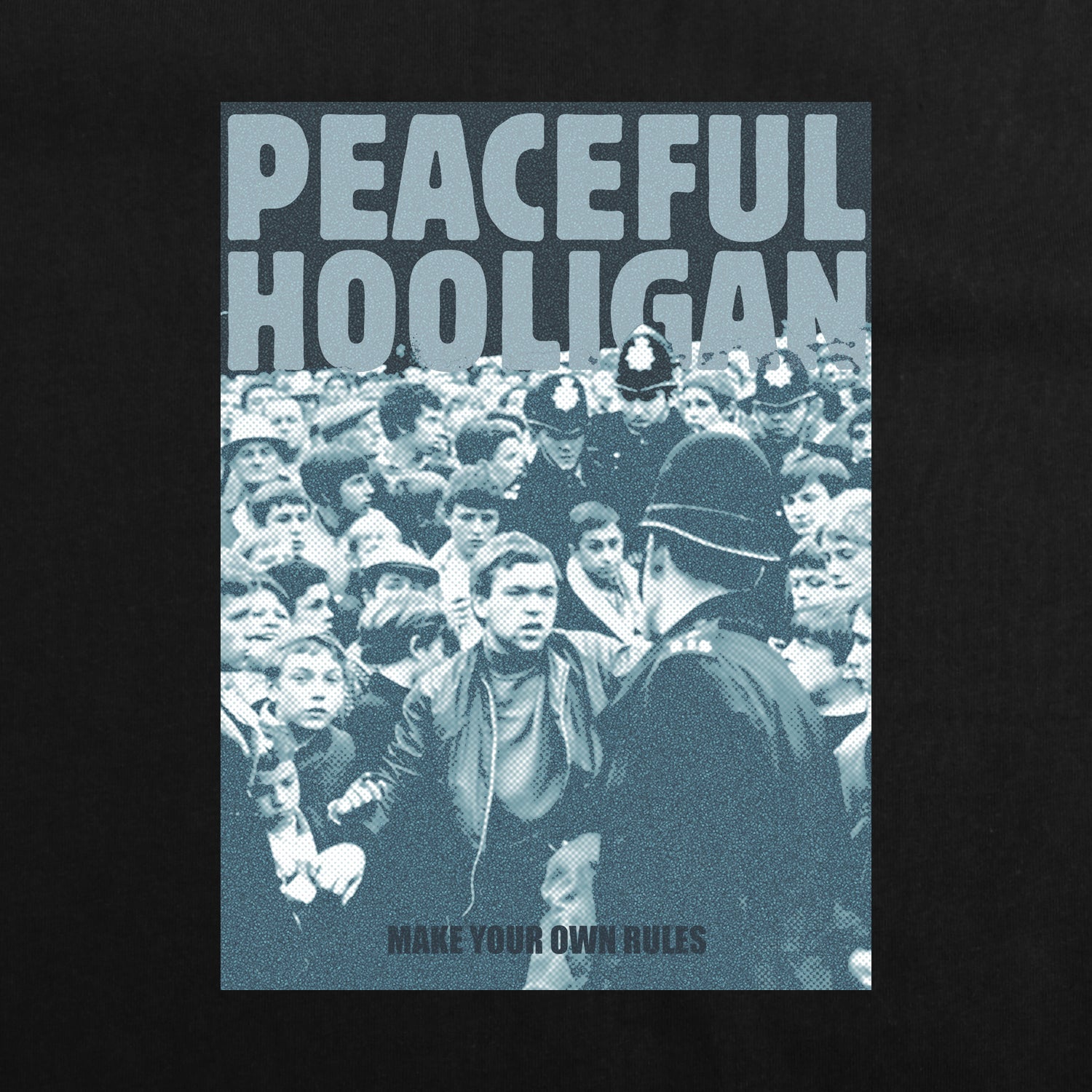 Caught By The Fuzz T-Shirt Black - Peaceful Hooligan 