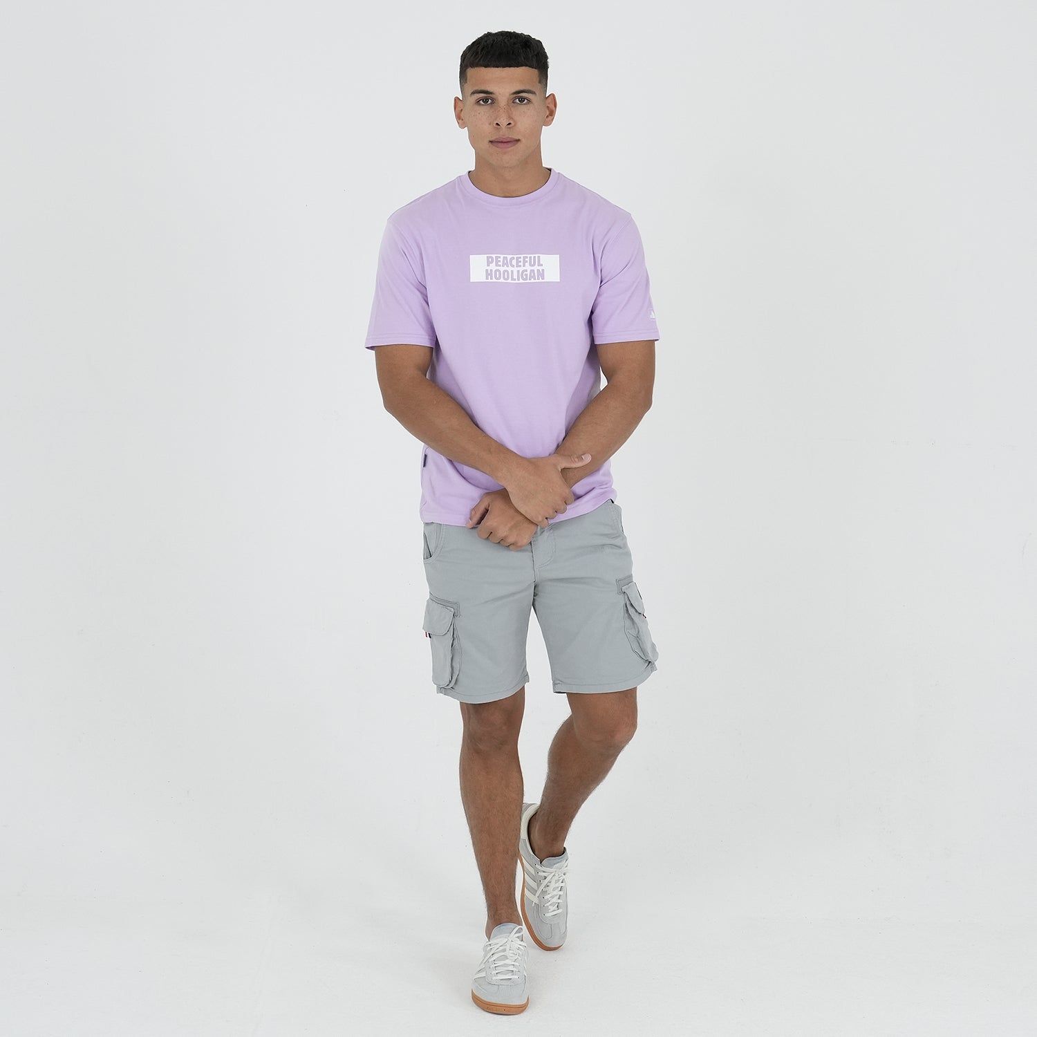 Box Logo T-Shirt Lavendula - Peaceful Hooligan 