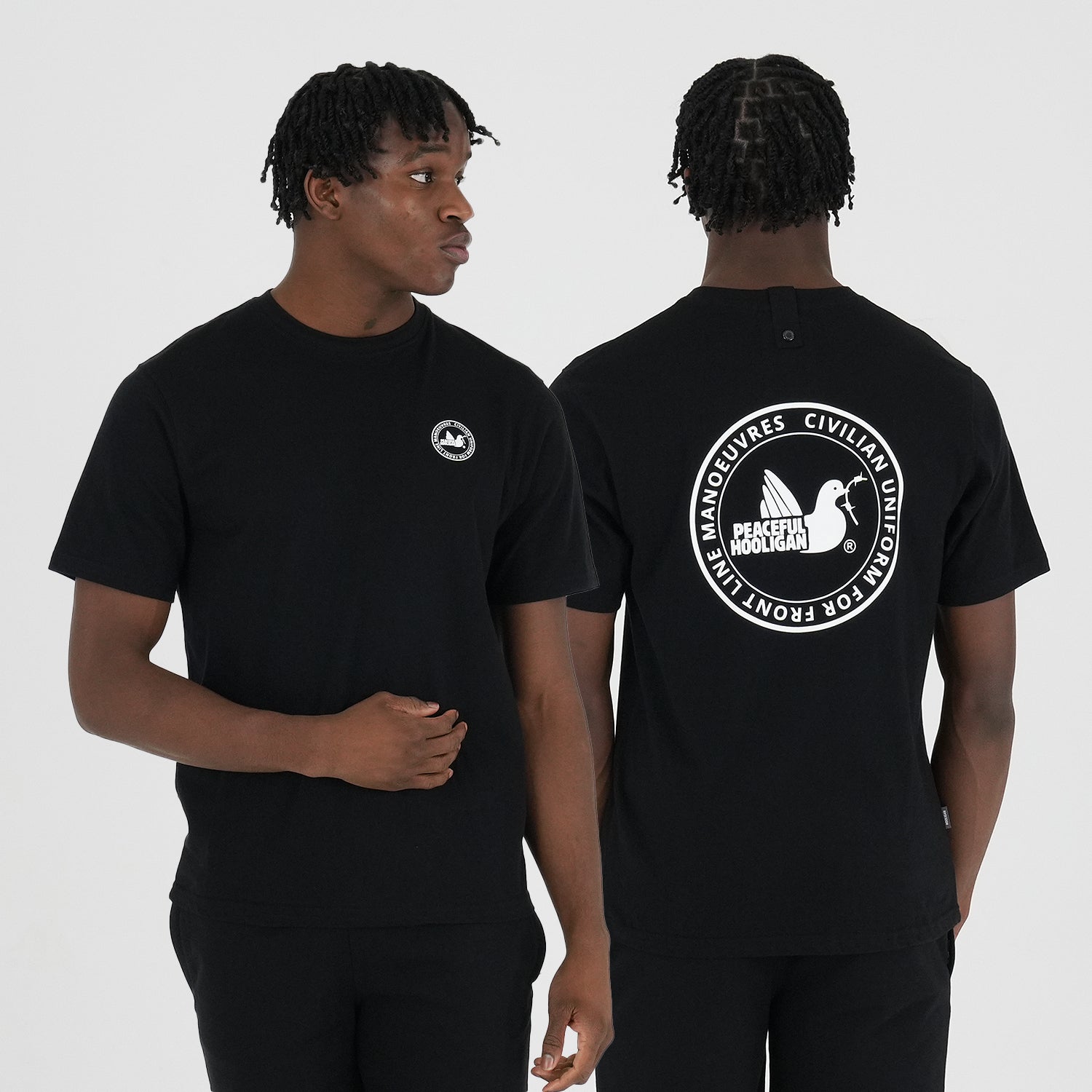 Civ Uni T-Shirt Black - Peaceful Hooligan 