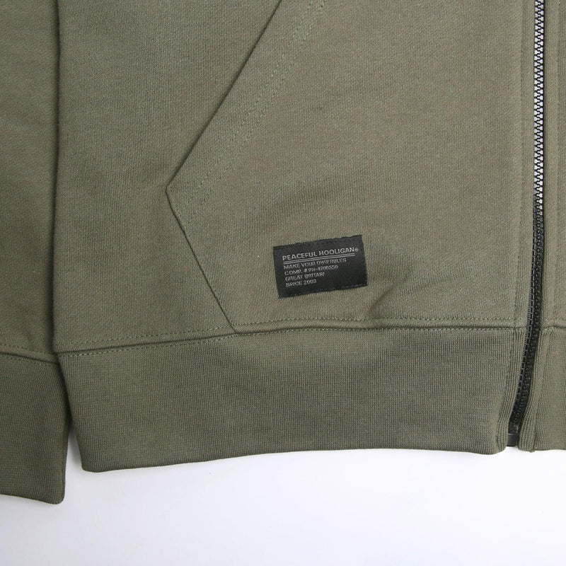 Bail Hoodie Olive - Peaceful Hooligan 