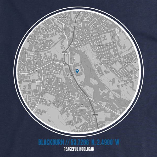 Blackburn T-Shirt Navy - Peaceful Hooligan 
