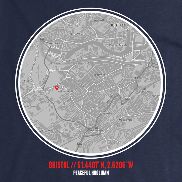 Bristol T-Shirt Navy - Peaceful Hooligan 
