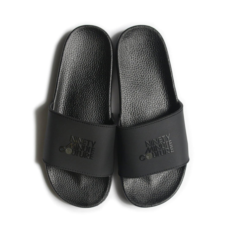 Ninety Minute Couture Slides Black - Peaceful Hooligan 