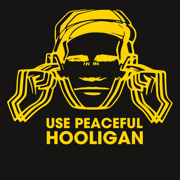 Sound Wave Hoodie Print Artwork Black - Peaceful Hooligan 