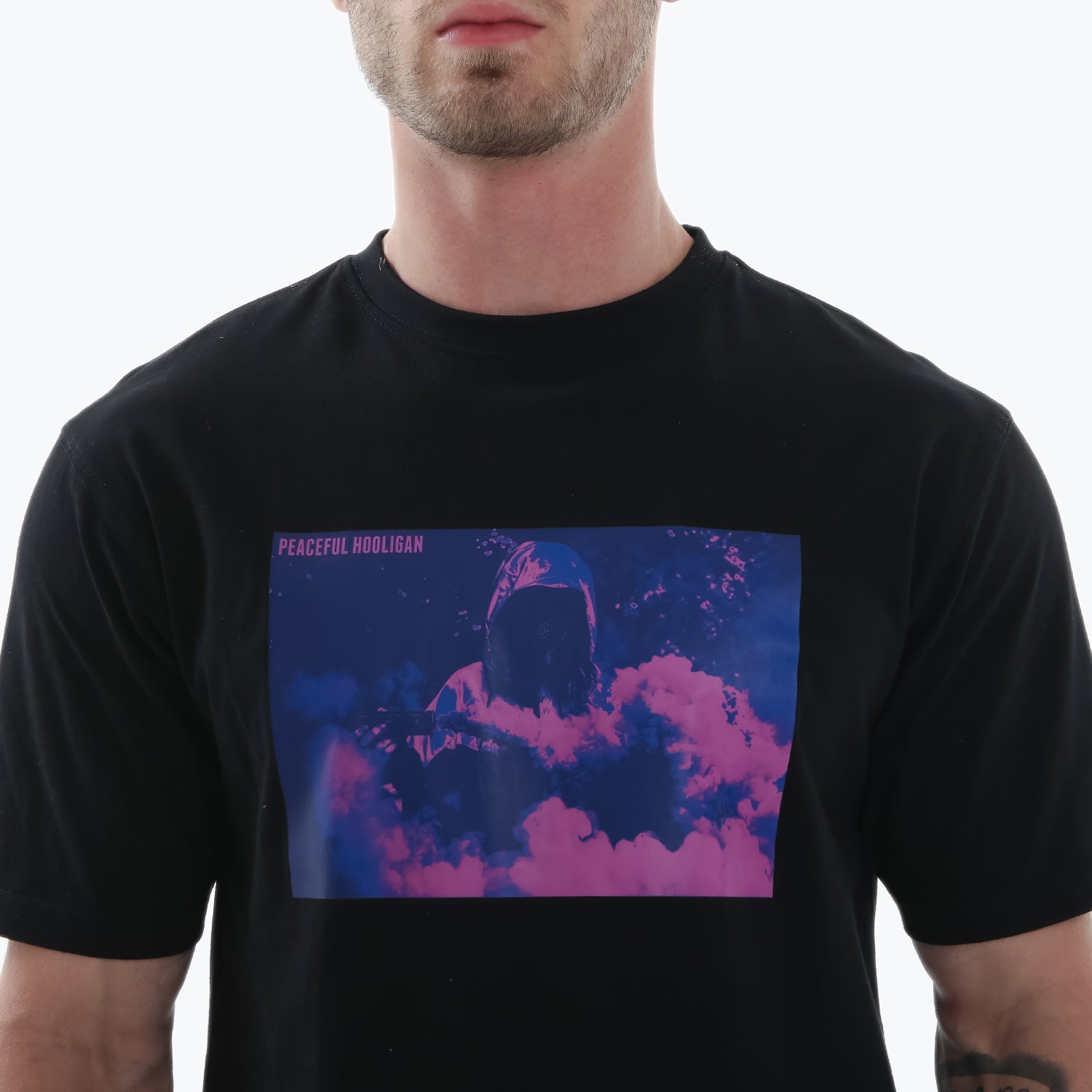 Cloud Cover T-Shirt Black - Peaceful Hooligan 