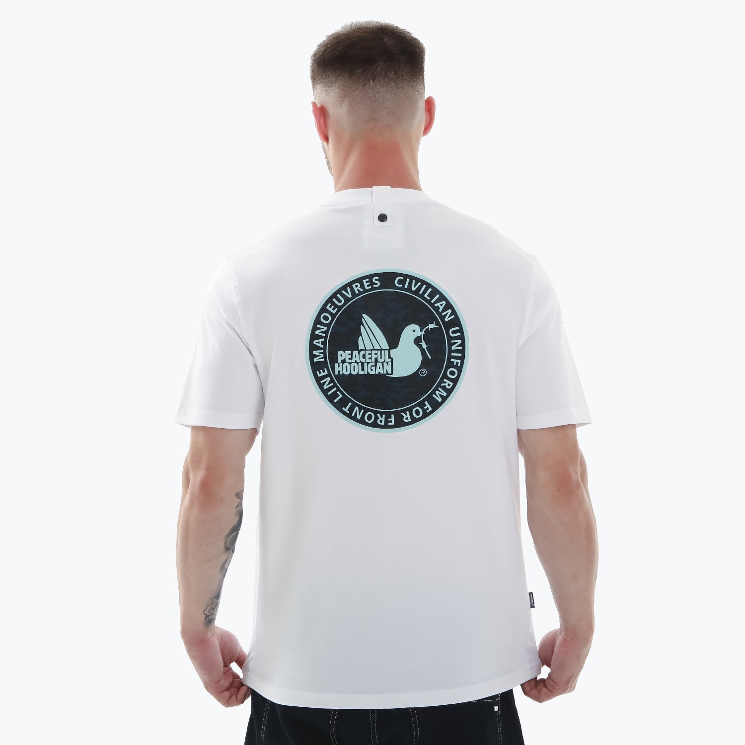 DPM Civilian Uniform T-Shirt White - Peaceful Hooligan 