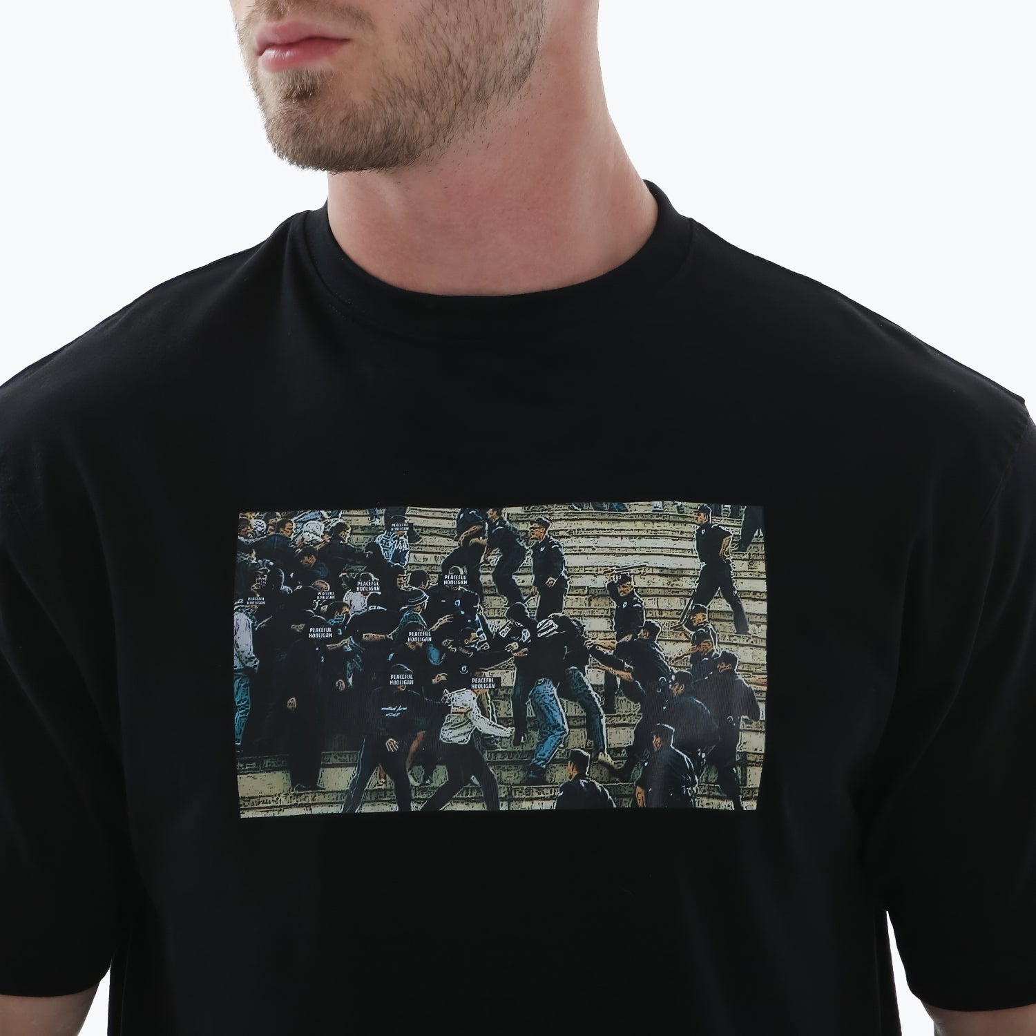 Frontline T-Shirt Black - Peaceful Hooligan 
