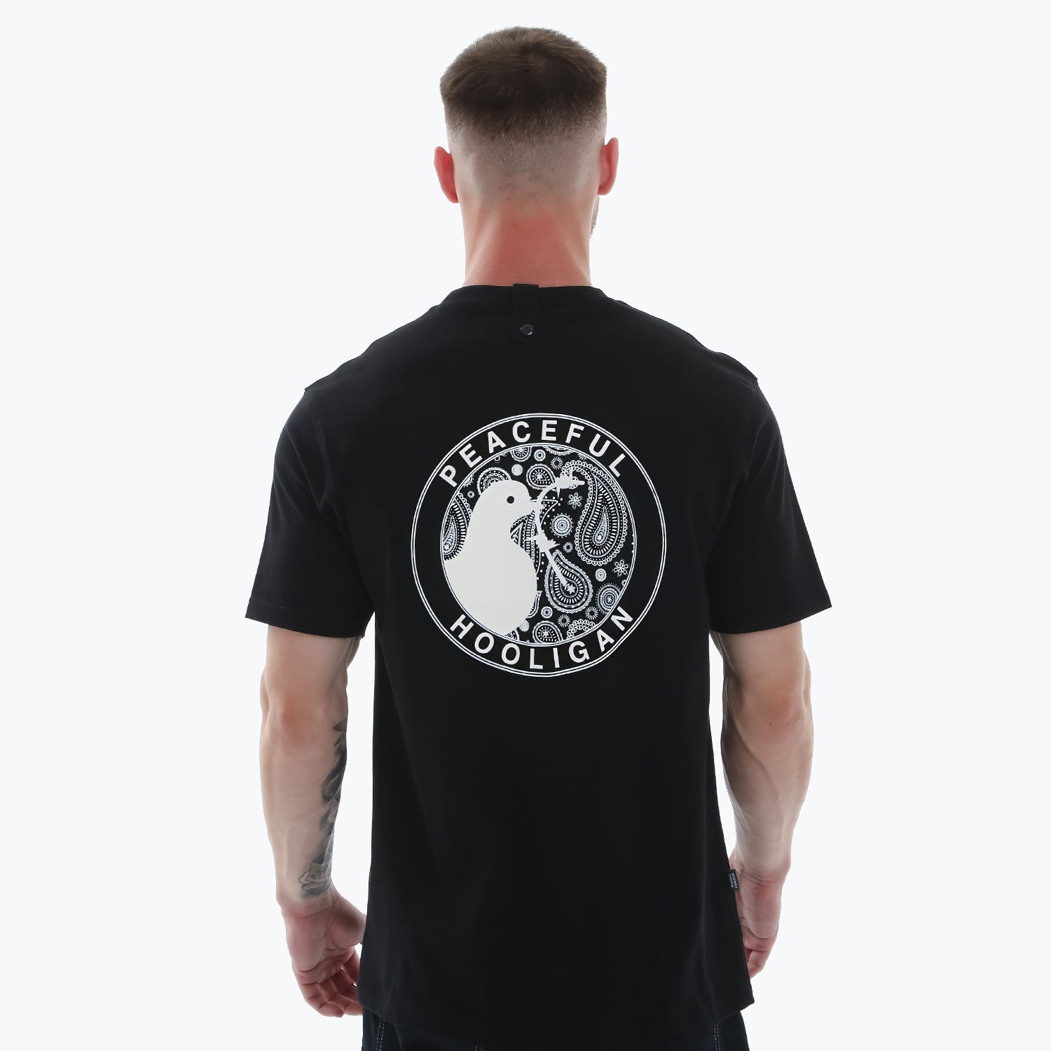 Paisley Heads T-Shirt Black - Peaceful Hooligan 