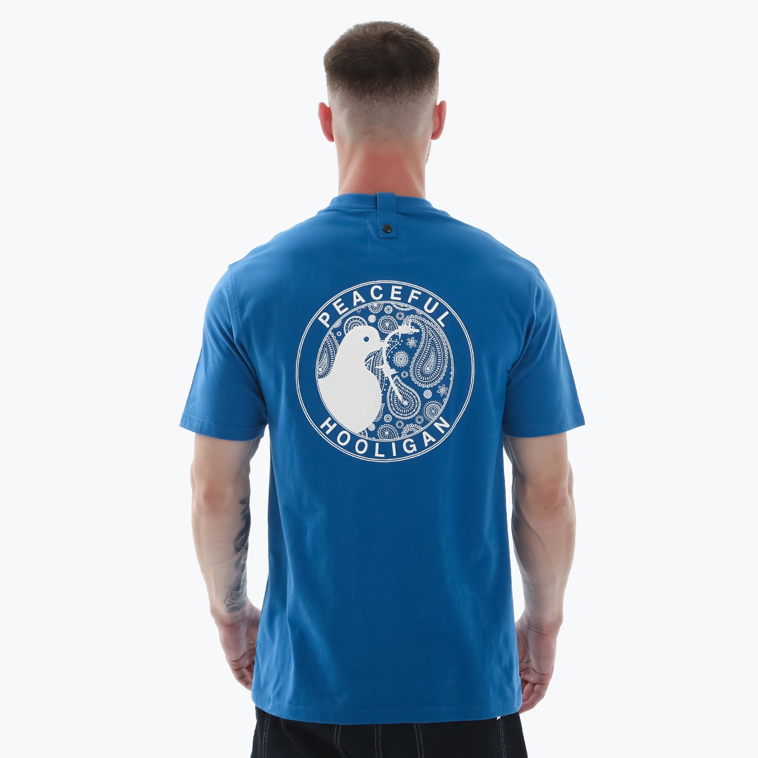 Paisley Heads T-Shirt Cobalt - Peaceful Hooligan 