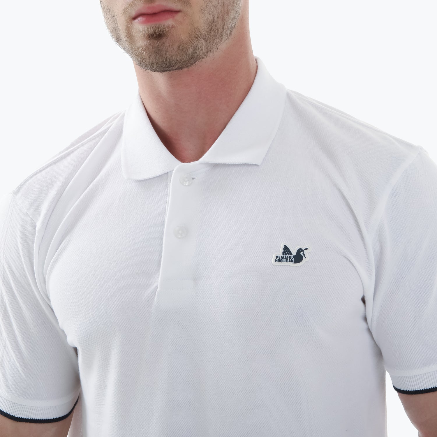 Steward Polo White - Peaceful Hooligan 