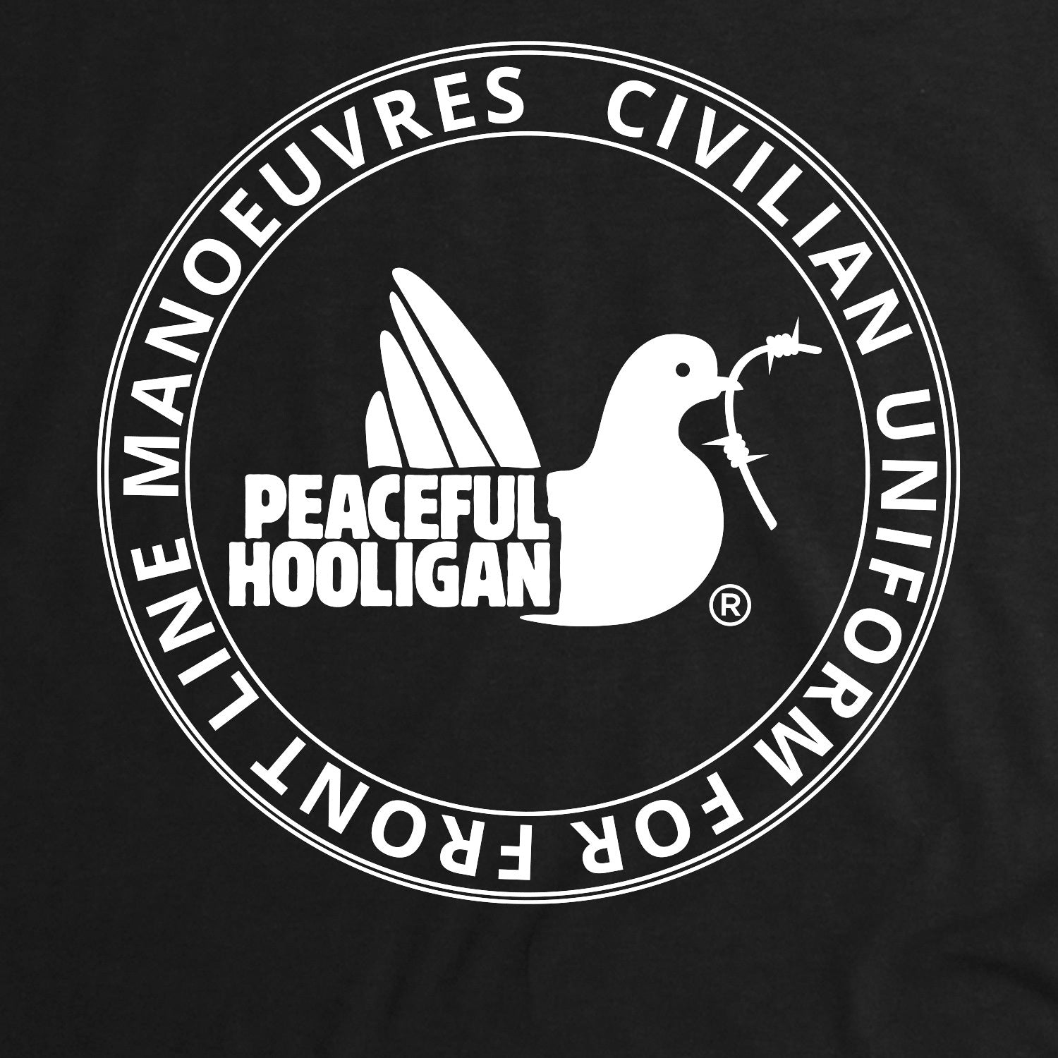 Civ Uni T-Shirt Black - Peaceful Hooligan 