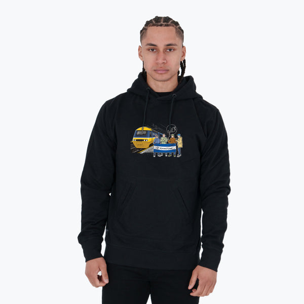 St Johnstone Excursions Hoodie Black - Peaceful Hooligan 