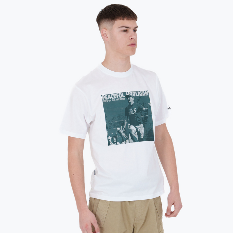 Terrace Fanatic T-Shirt White - Peaceful Hooligan 