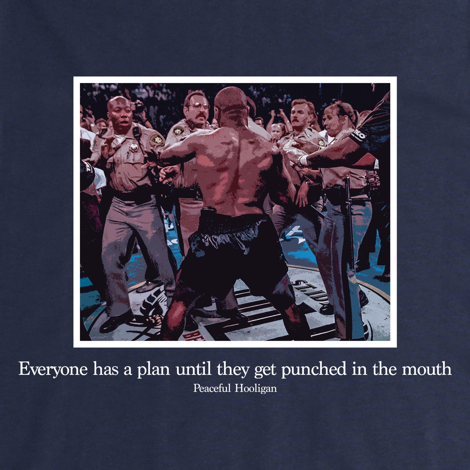 Tyson T-Shirt NAVY - Peaceful Hooligan 