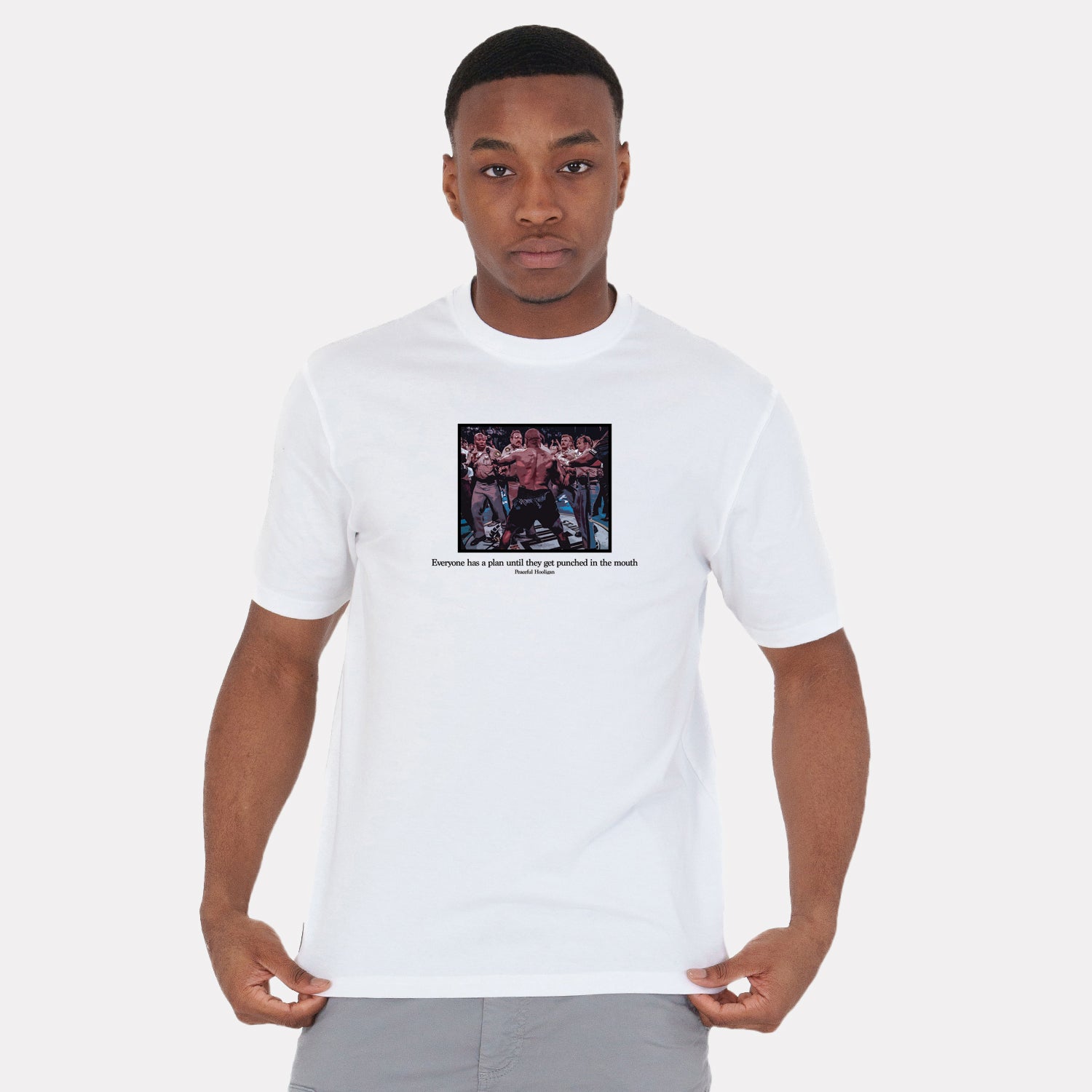 Tyson T-Shirt WHITE - Peaceful Hooligan 