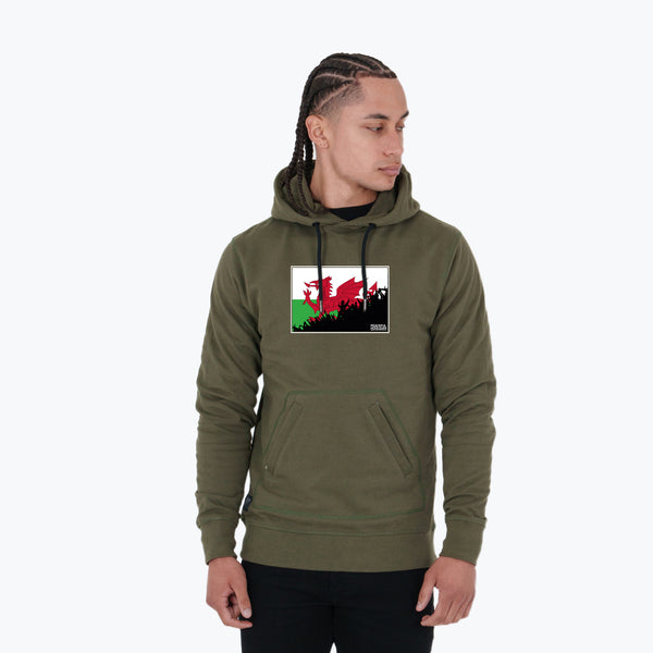 Wales Fanatics Hoodie Olive