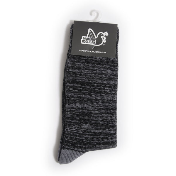 Ribbed Socks Black - Peaceful Hooligan 