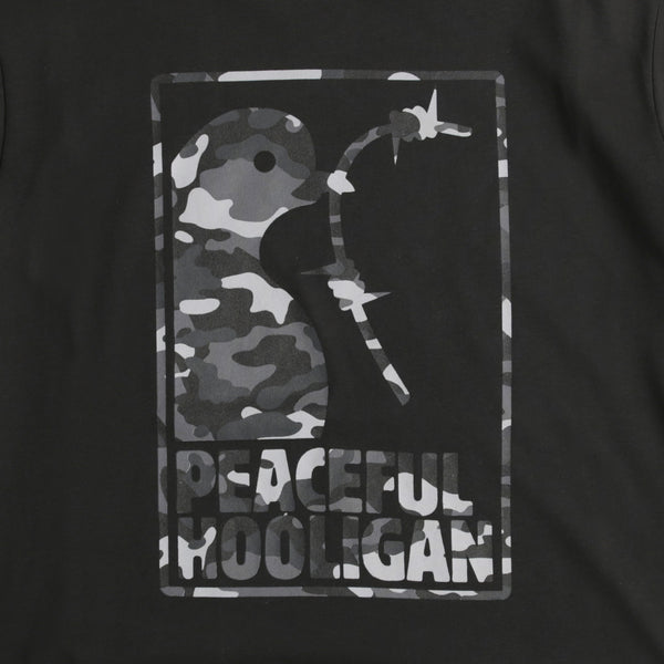 Framed Camo T-Shirt Black - Peaceful Hooligan 