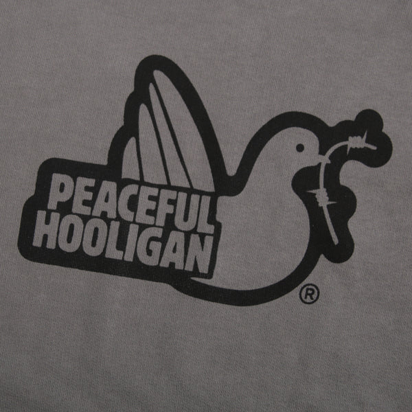 Outline Hoodie Pewter - Peaceful Hooligan 